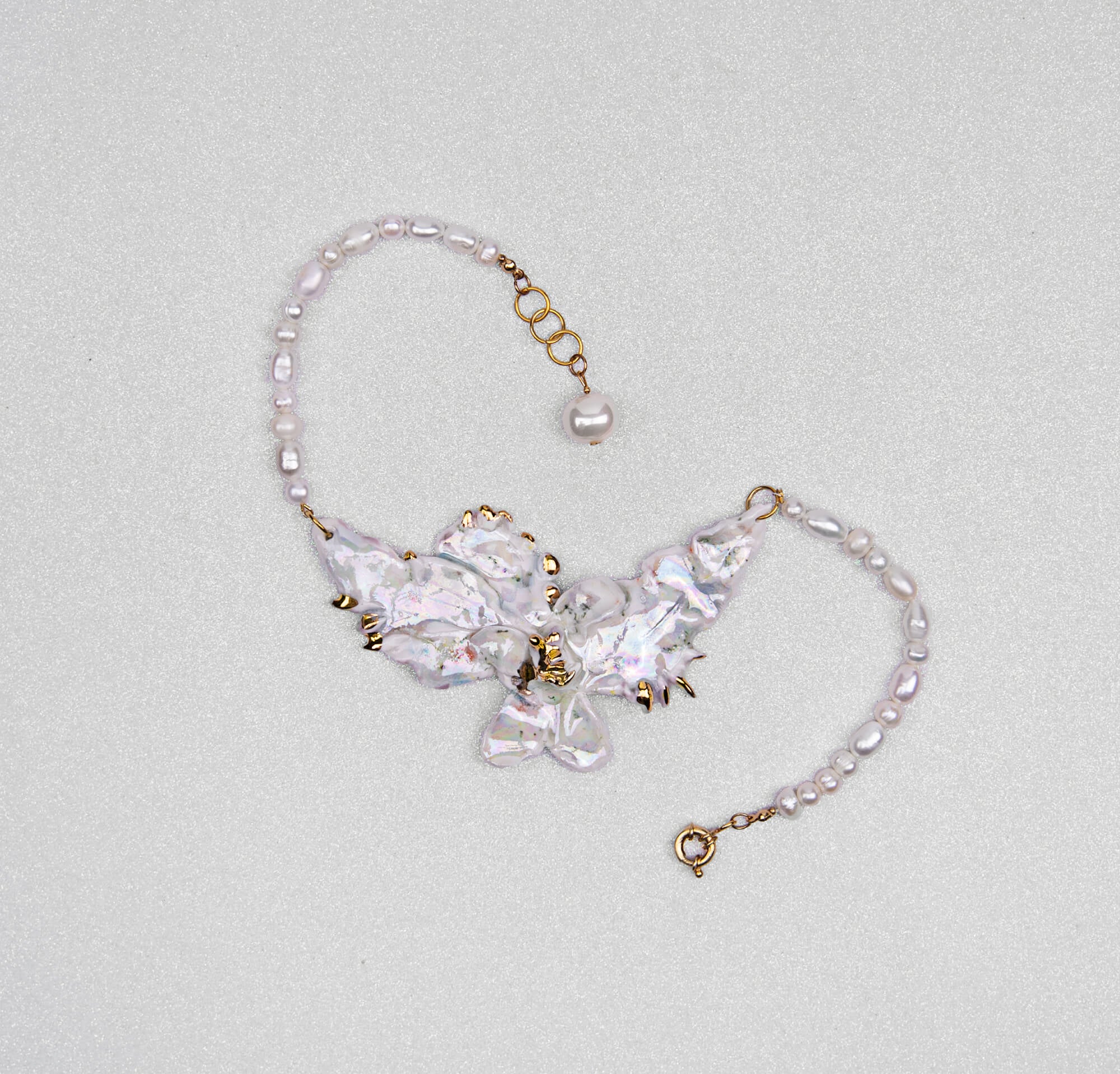 Lotus pearl necklace