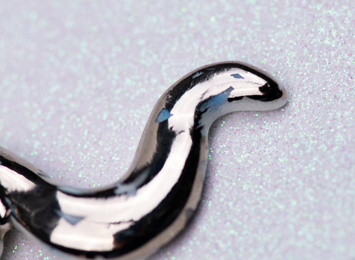 Elegant silver serpent necklace