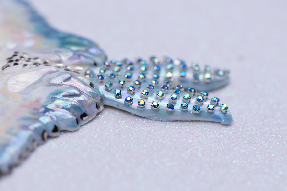 Celestial bird with pearl stars necklace