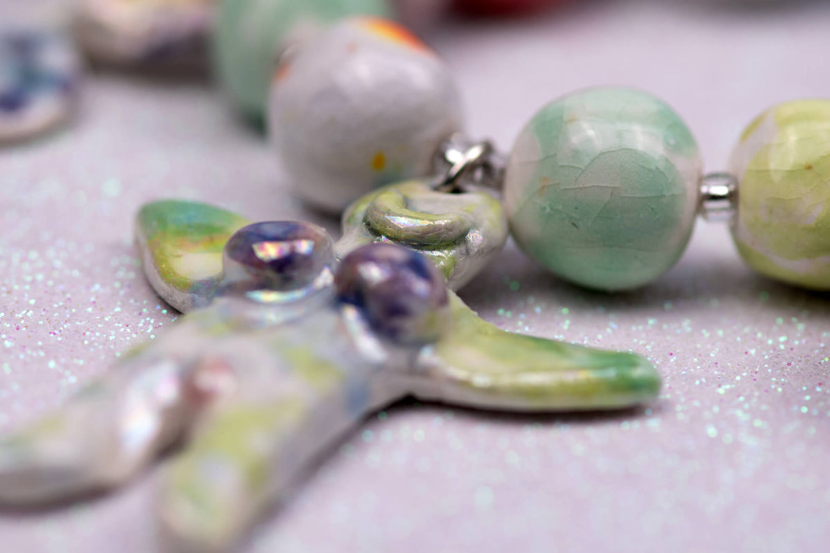 Colorful angel necklace
