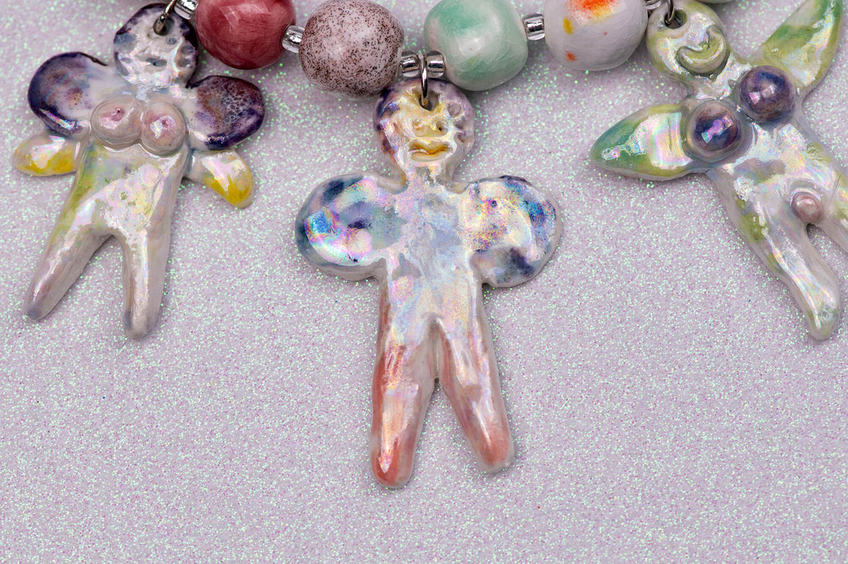 Colorful angel necklace