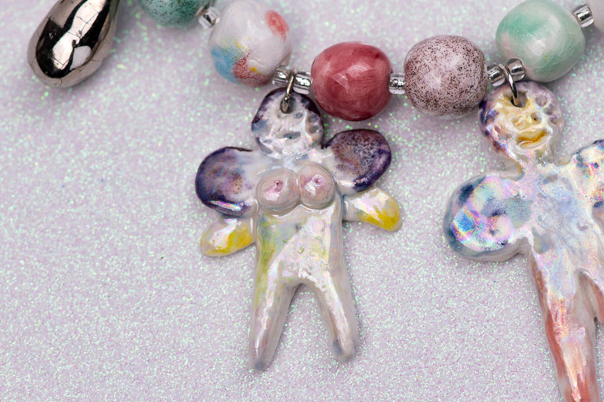 Colorful angel necklace