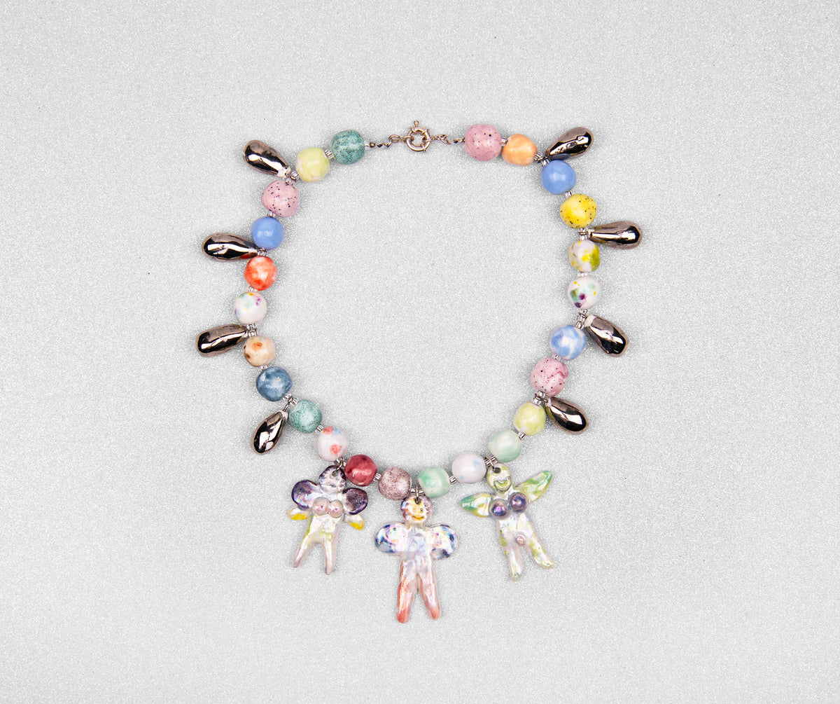 Colorful angel necklace