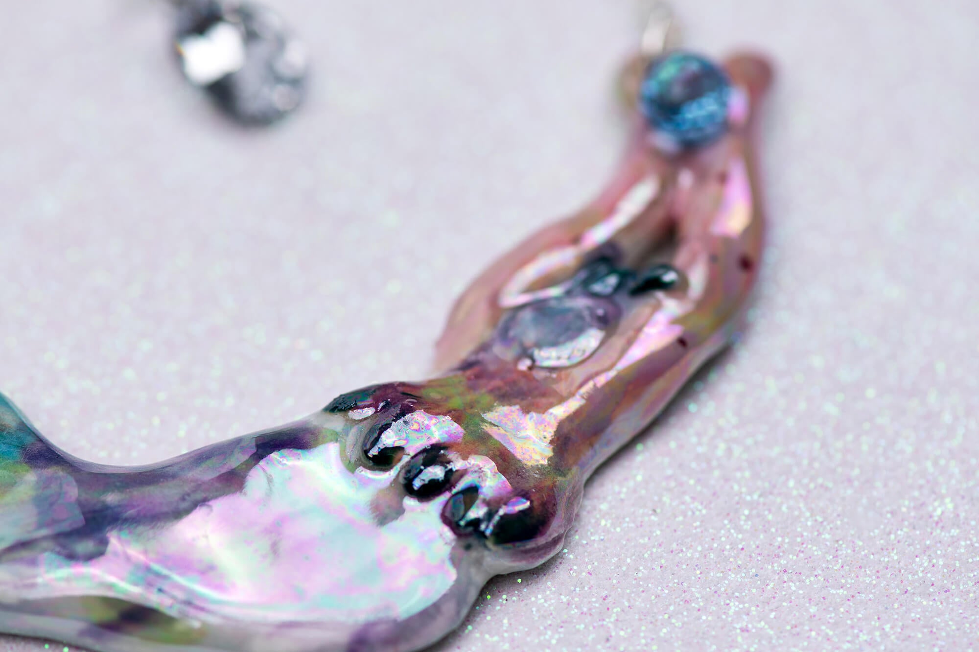 Romantic mermaid with rainbow tail