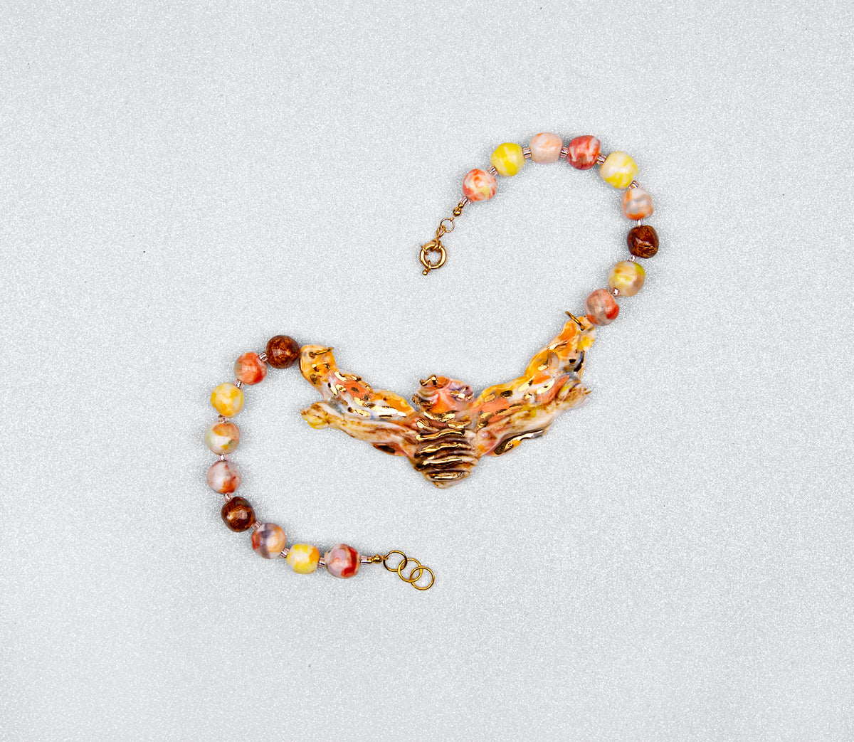 Gold bee necklace