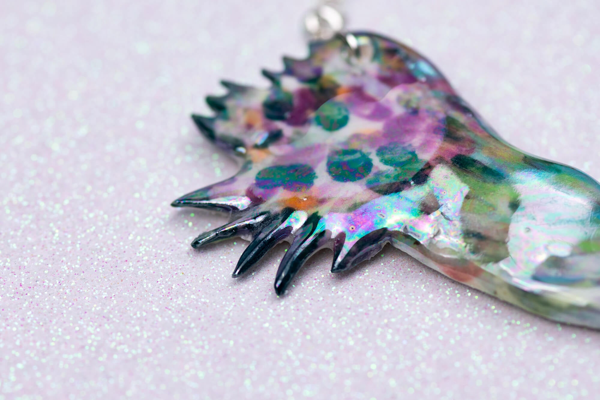 Romantic mermaid with rainbow tail