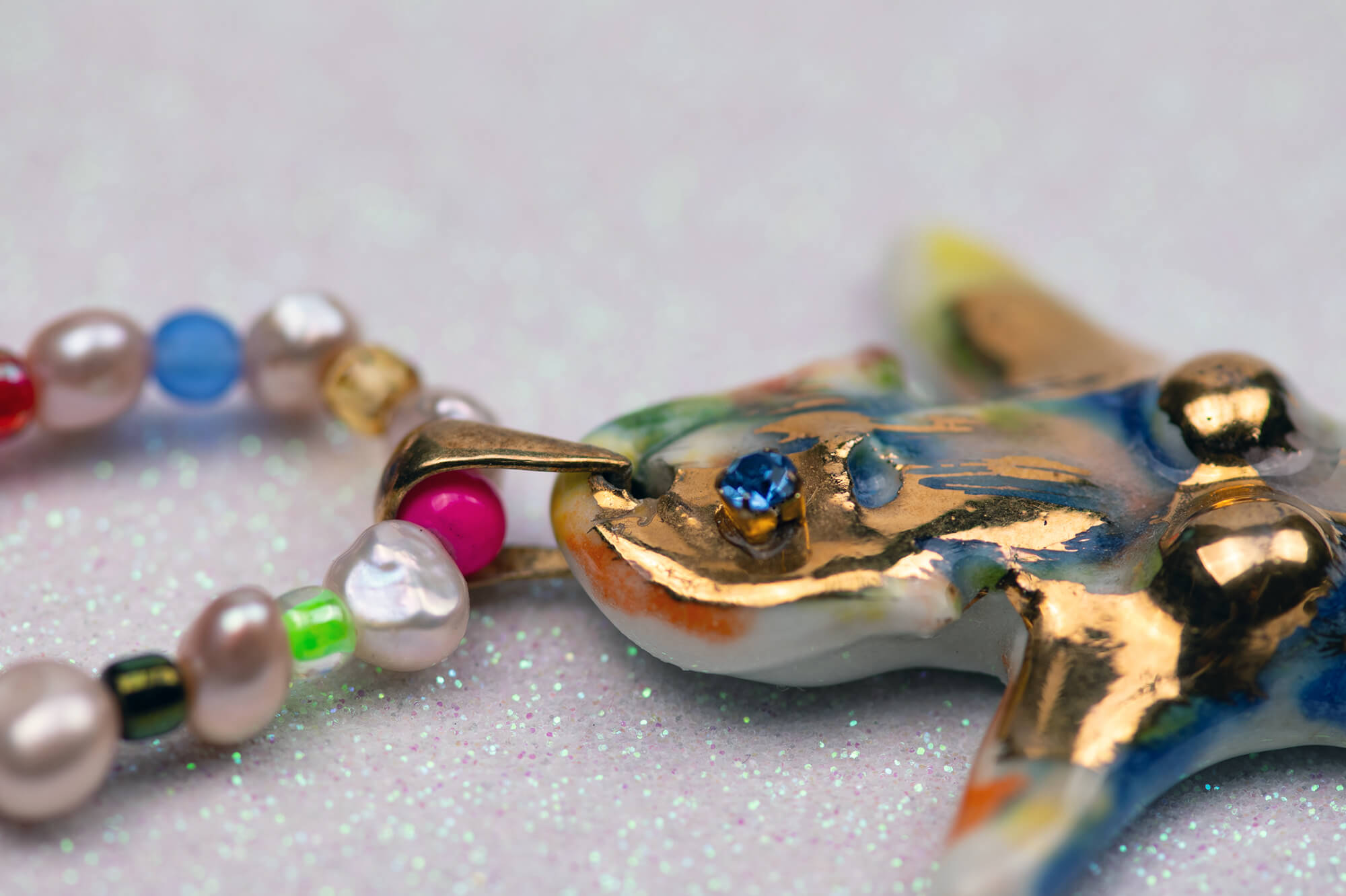 Gold girl angel necklace