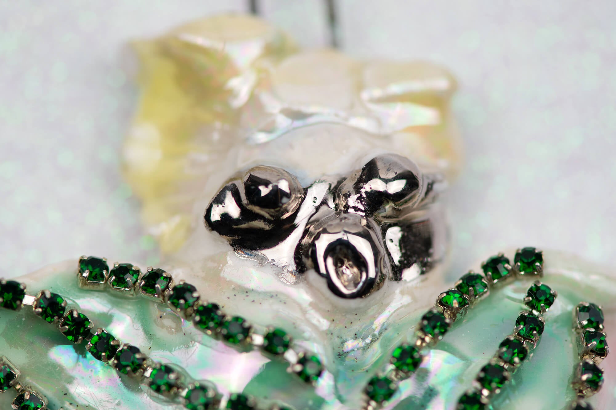 Green crystals mermaid charm