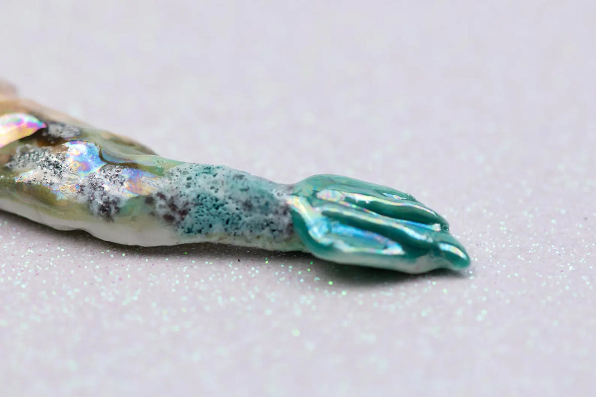 Fantasy mermaid charm with flower