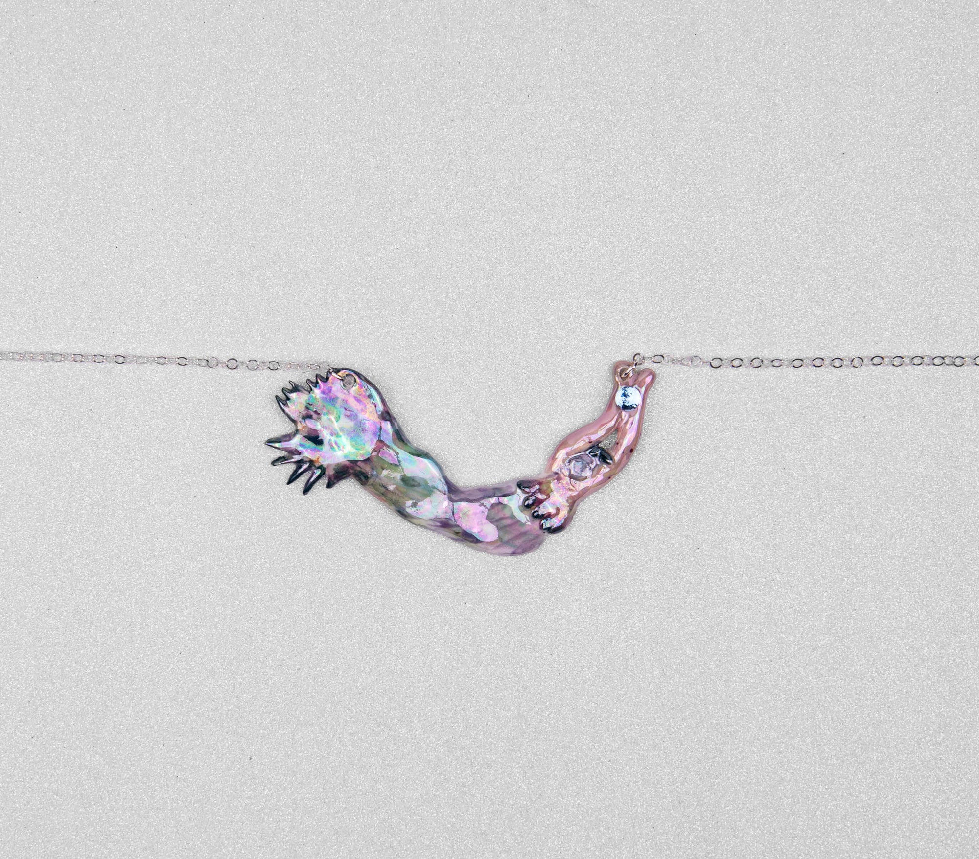 Romantic mermaid with rainbow tail