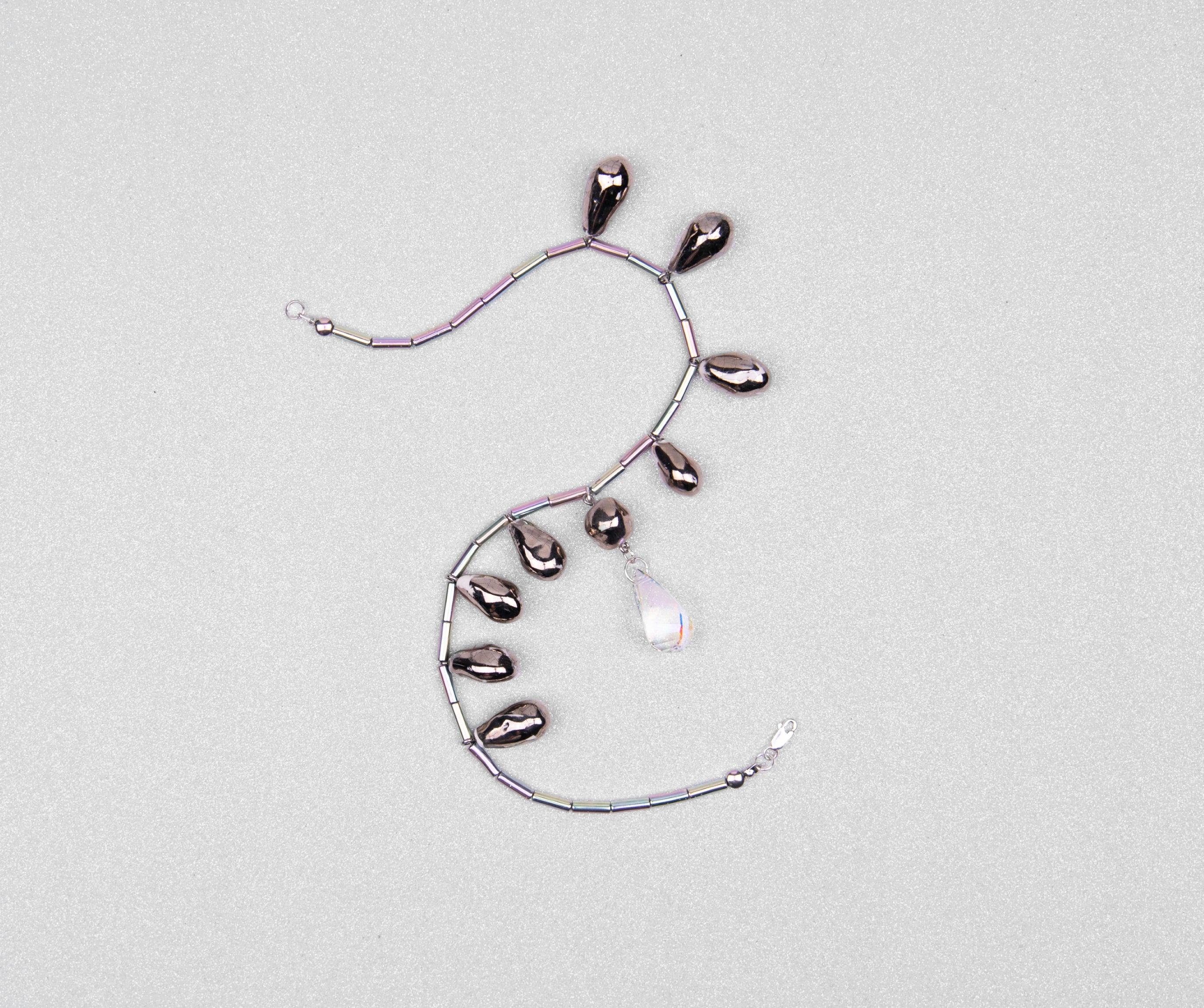 Modern droplet necklace