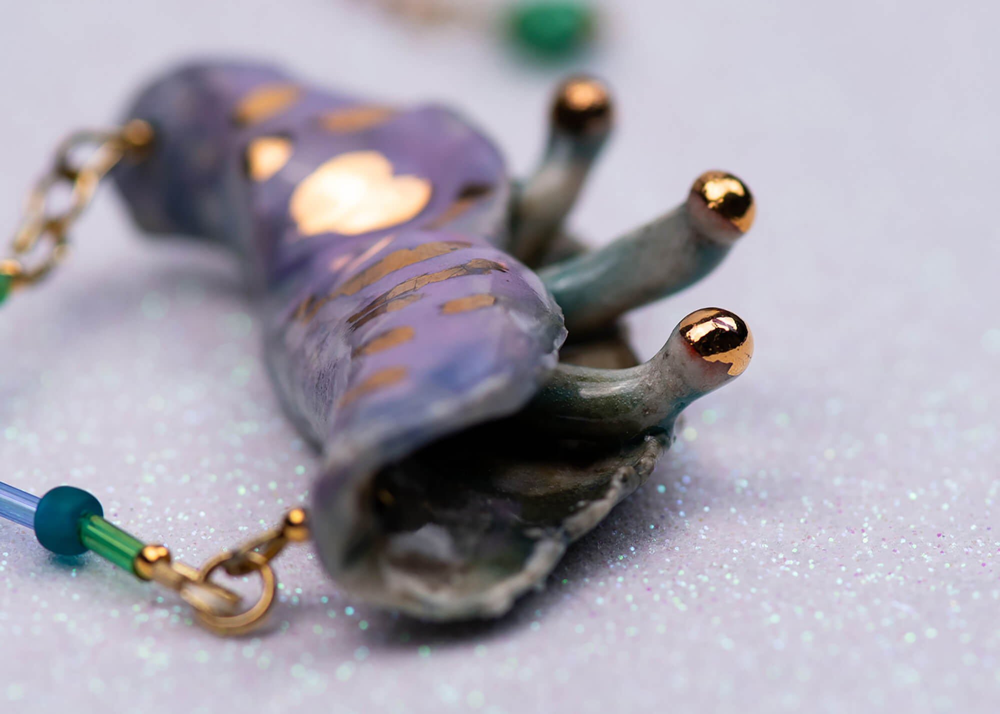 Pea green necklace
