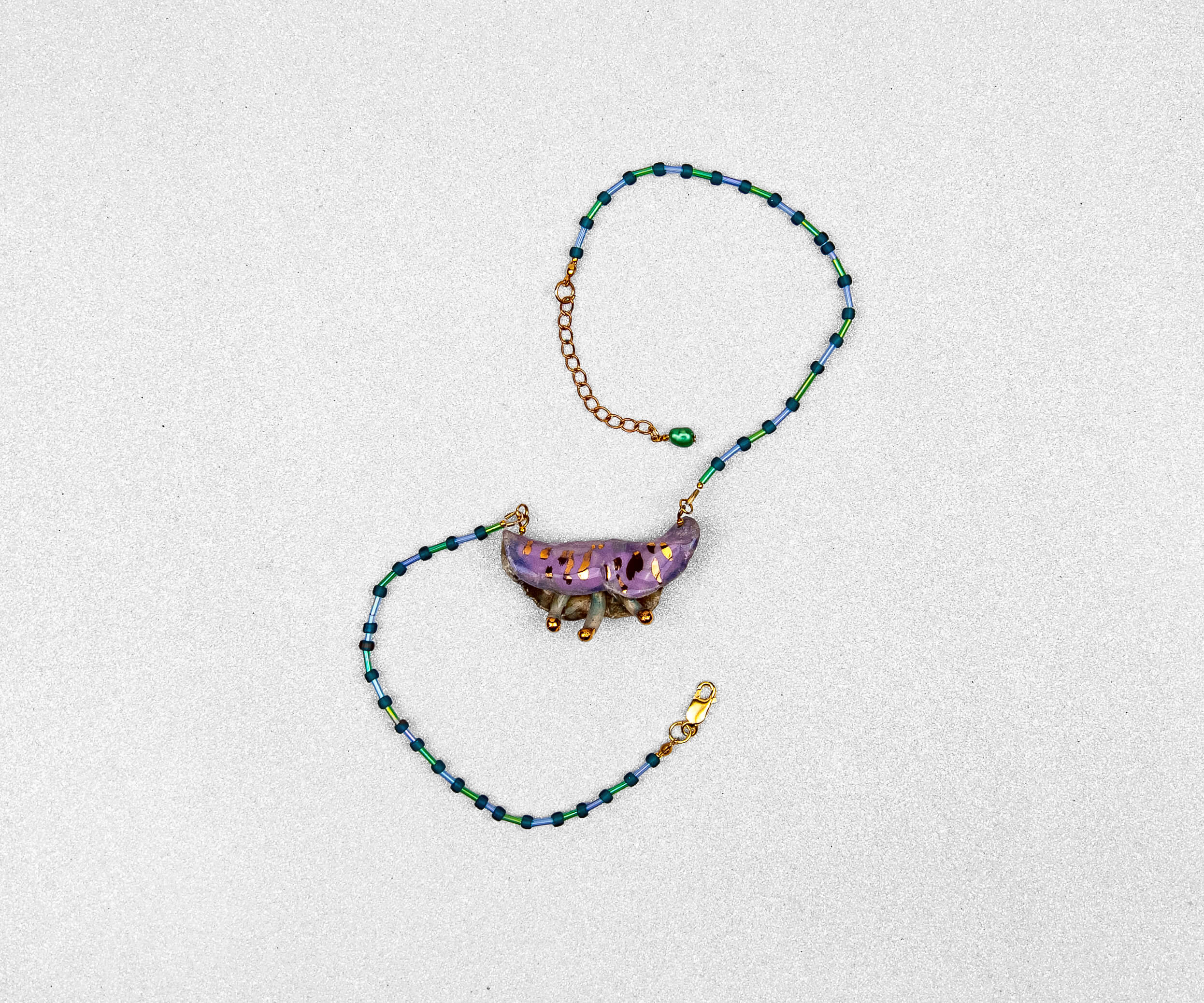 Pea green necklace