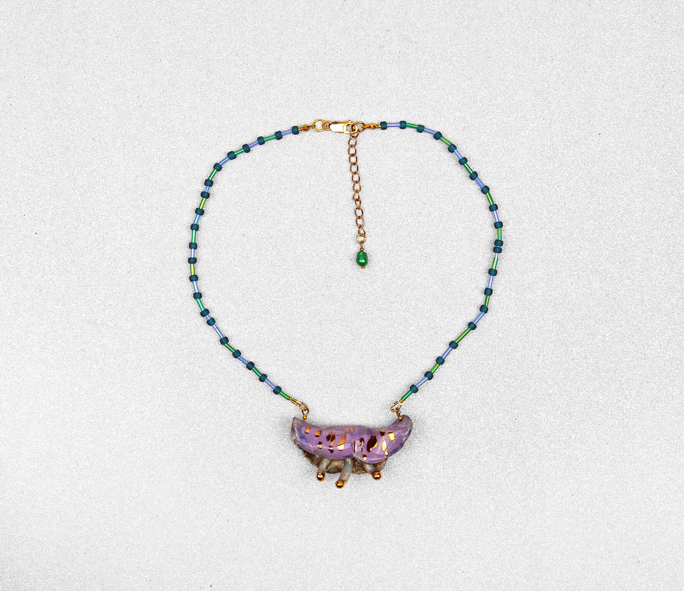 Pea green necklace