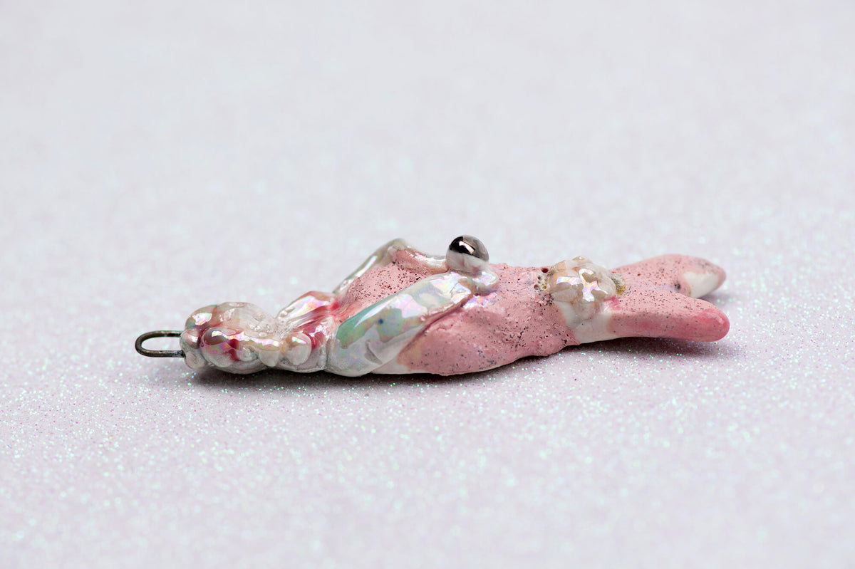 Pastel pink mermaid charm