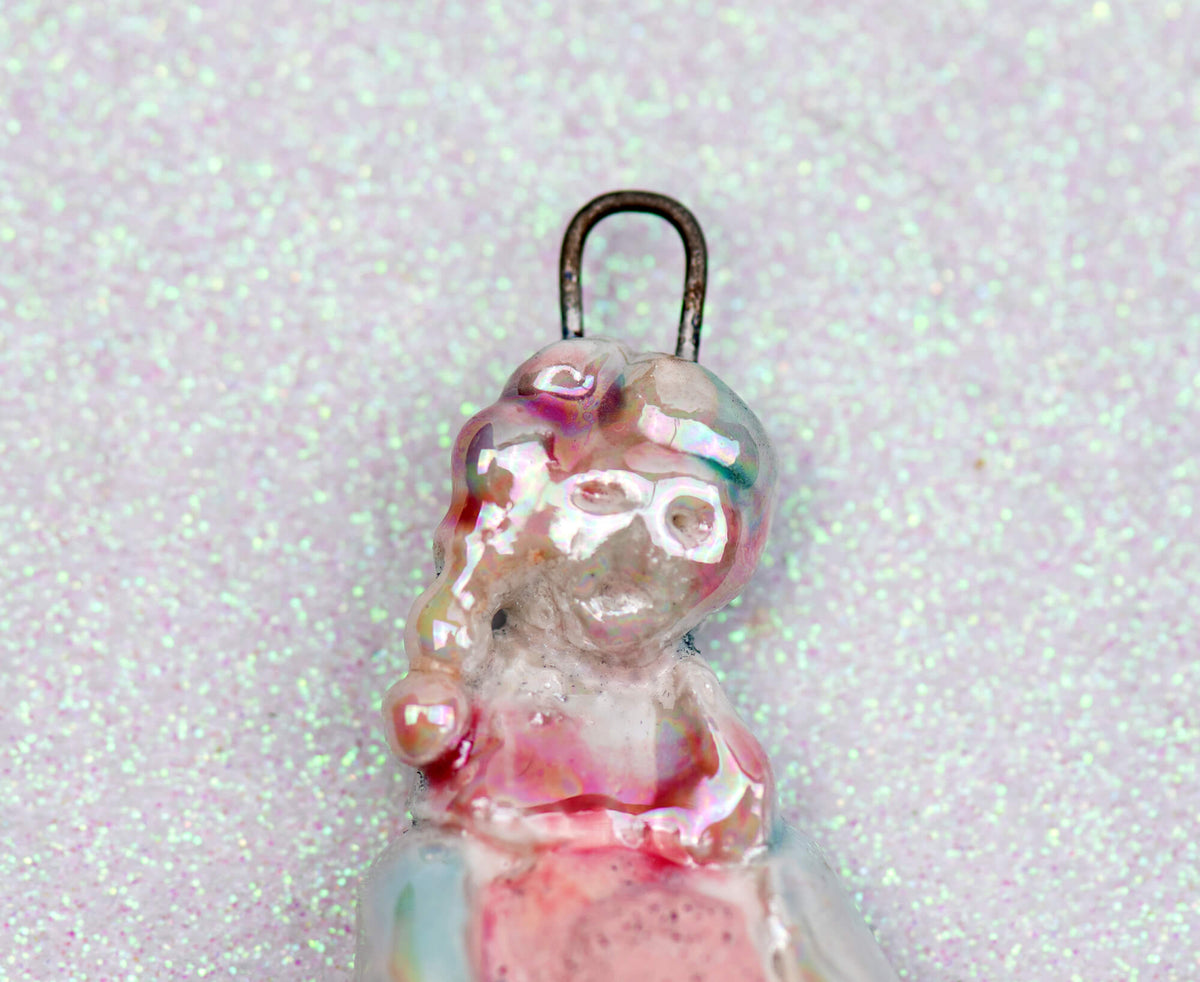 Pastel pink mermaid charm
