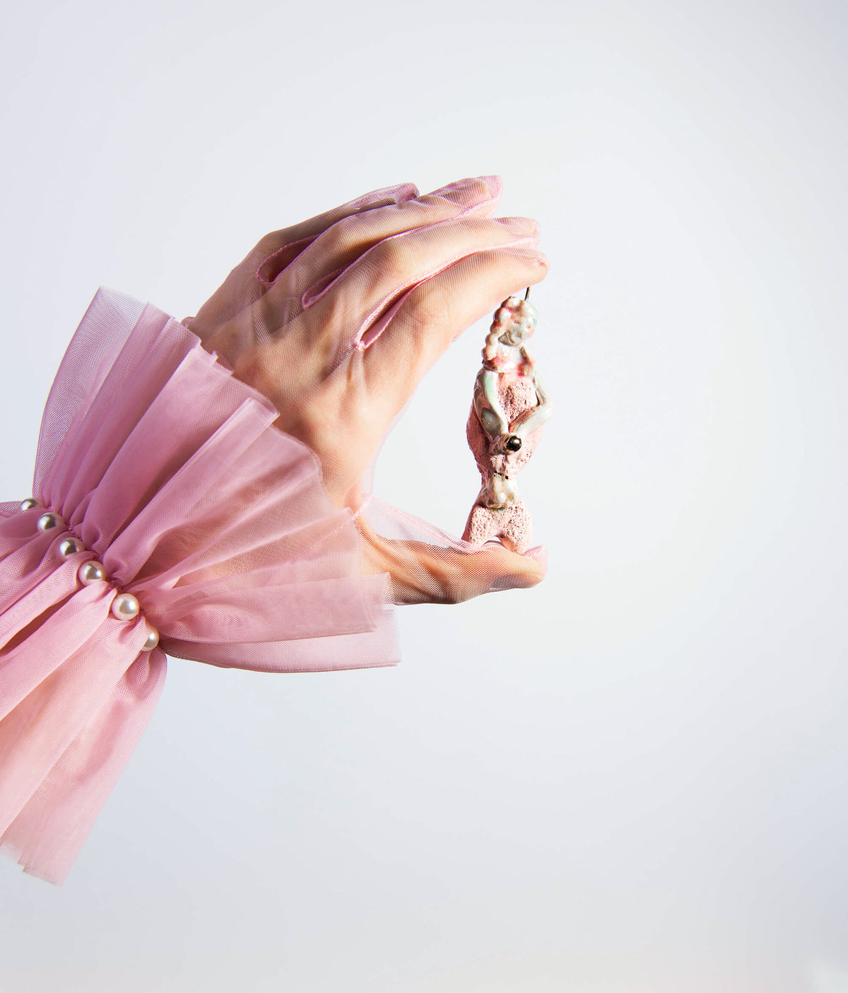 Pastel pink mermaid charm