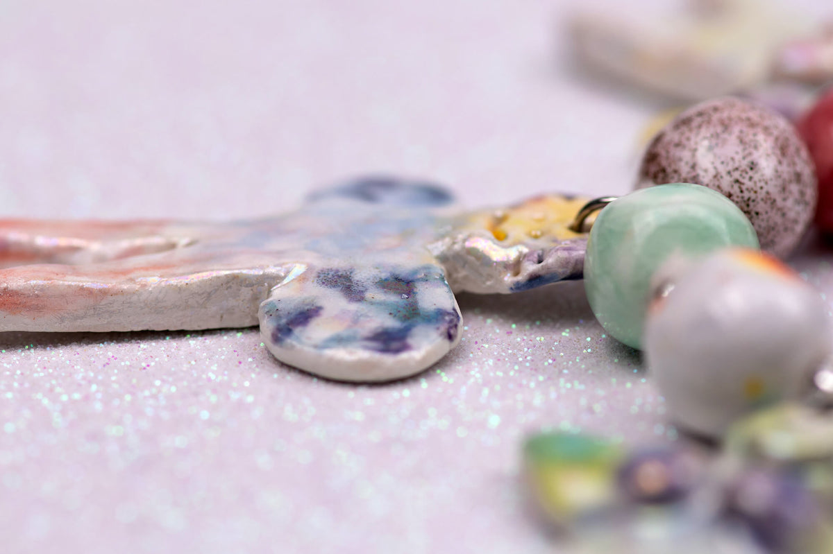Colorful angel necklace