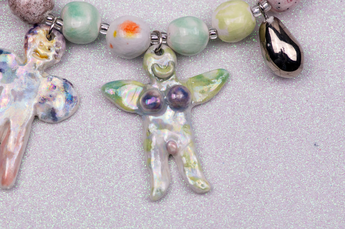 Colorful angel necklace