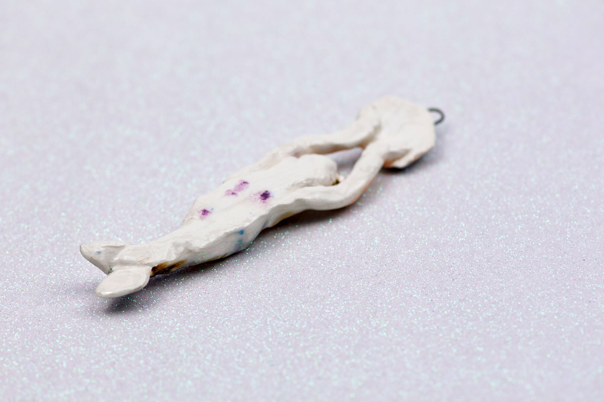 Mermaid with rainbow seashell charm