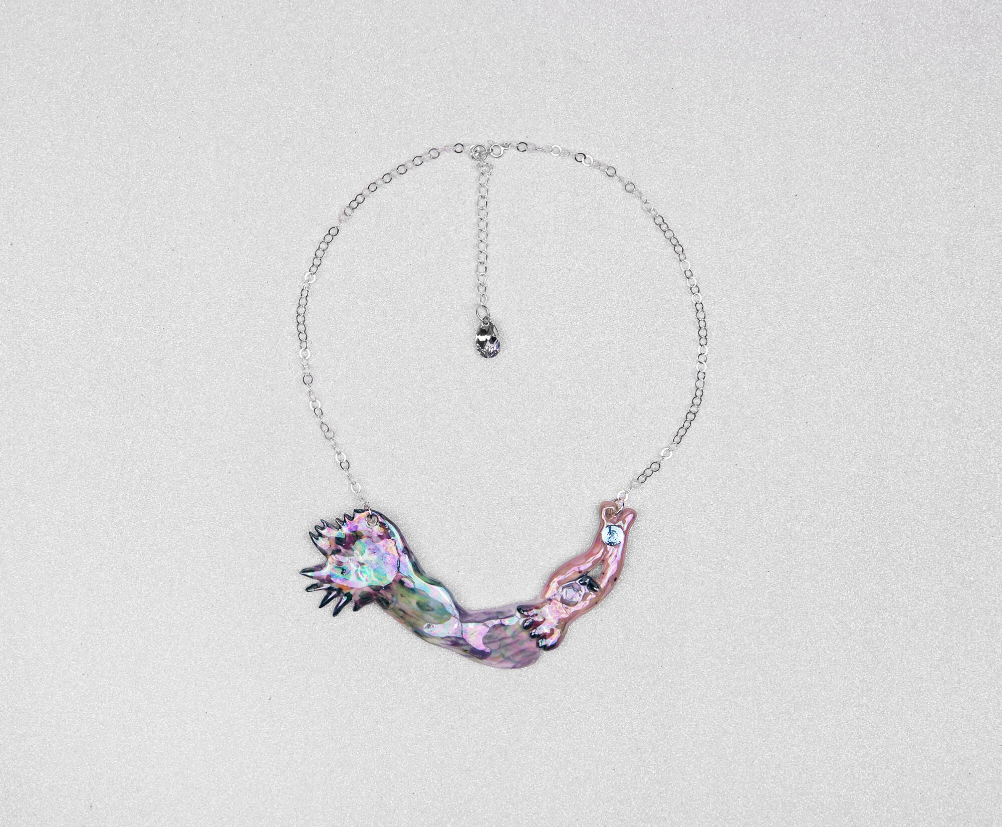 Romantic mermaid with rainbow tail