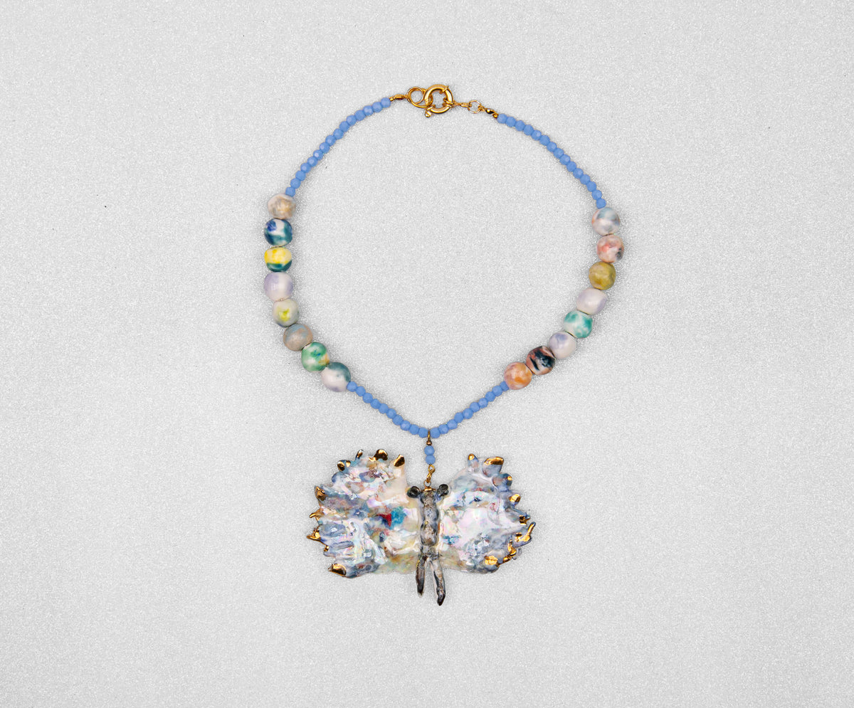 Blue butterlfy chocker
