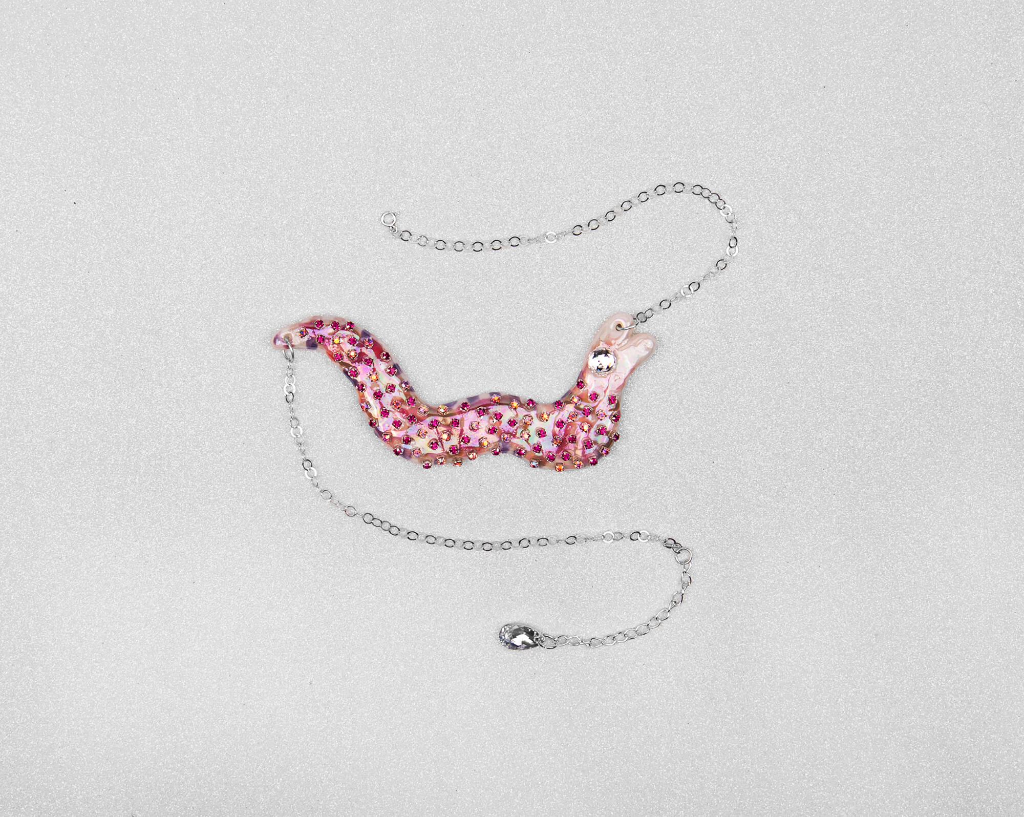 Pink serpent necklace
