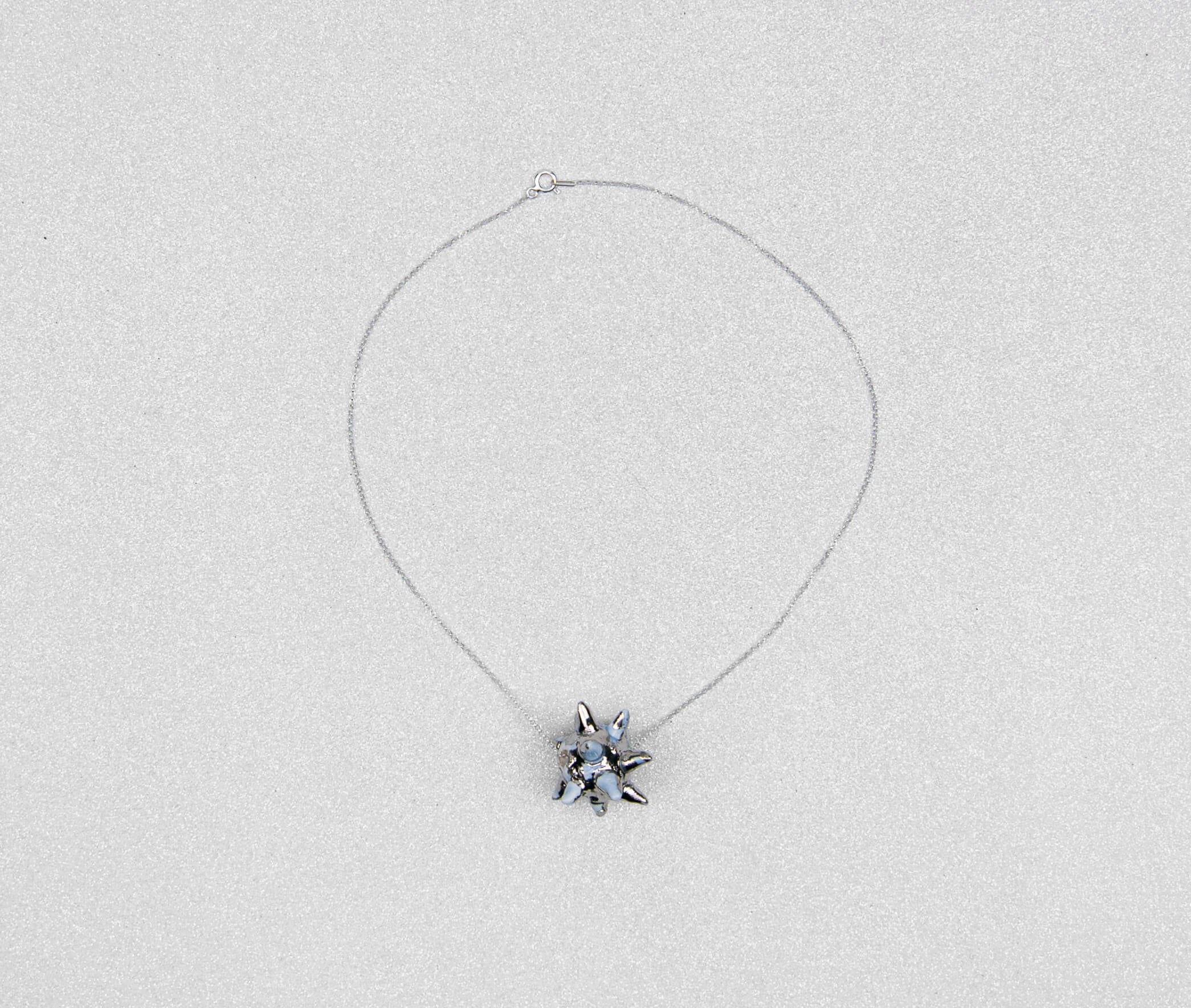 Blue and silver spicy star neckalce