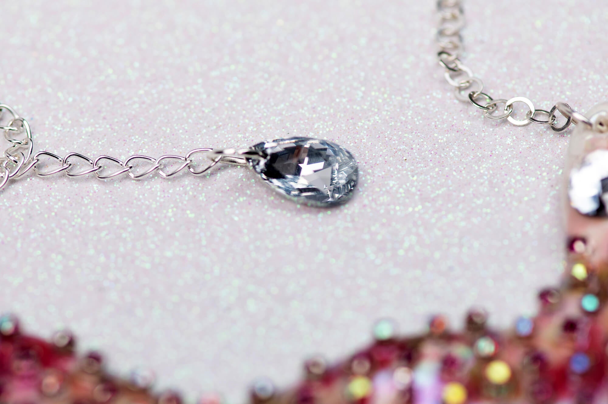 Pink serpent necklace