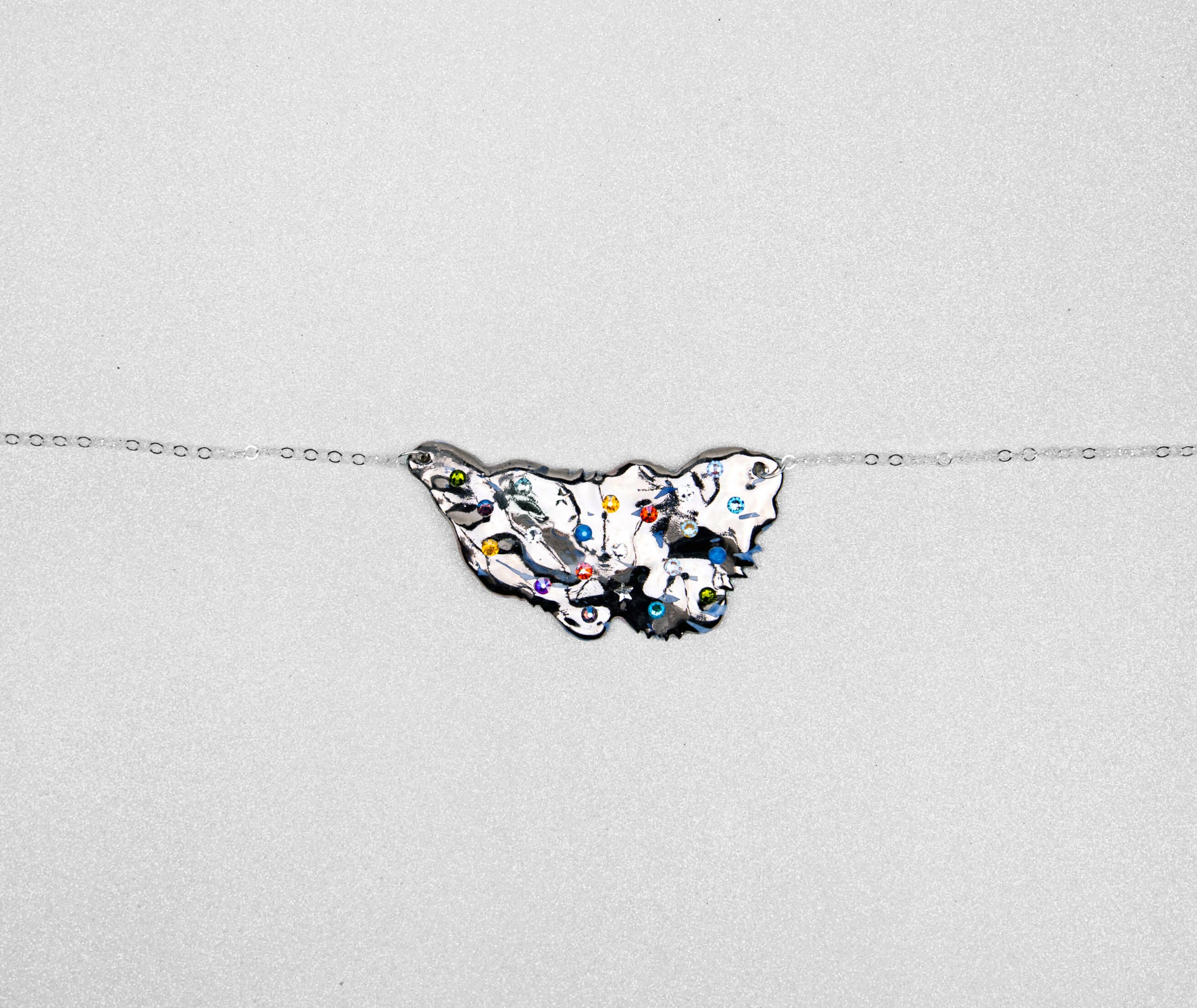 Silver splash necklace