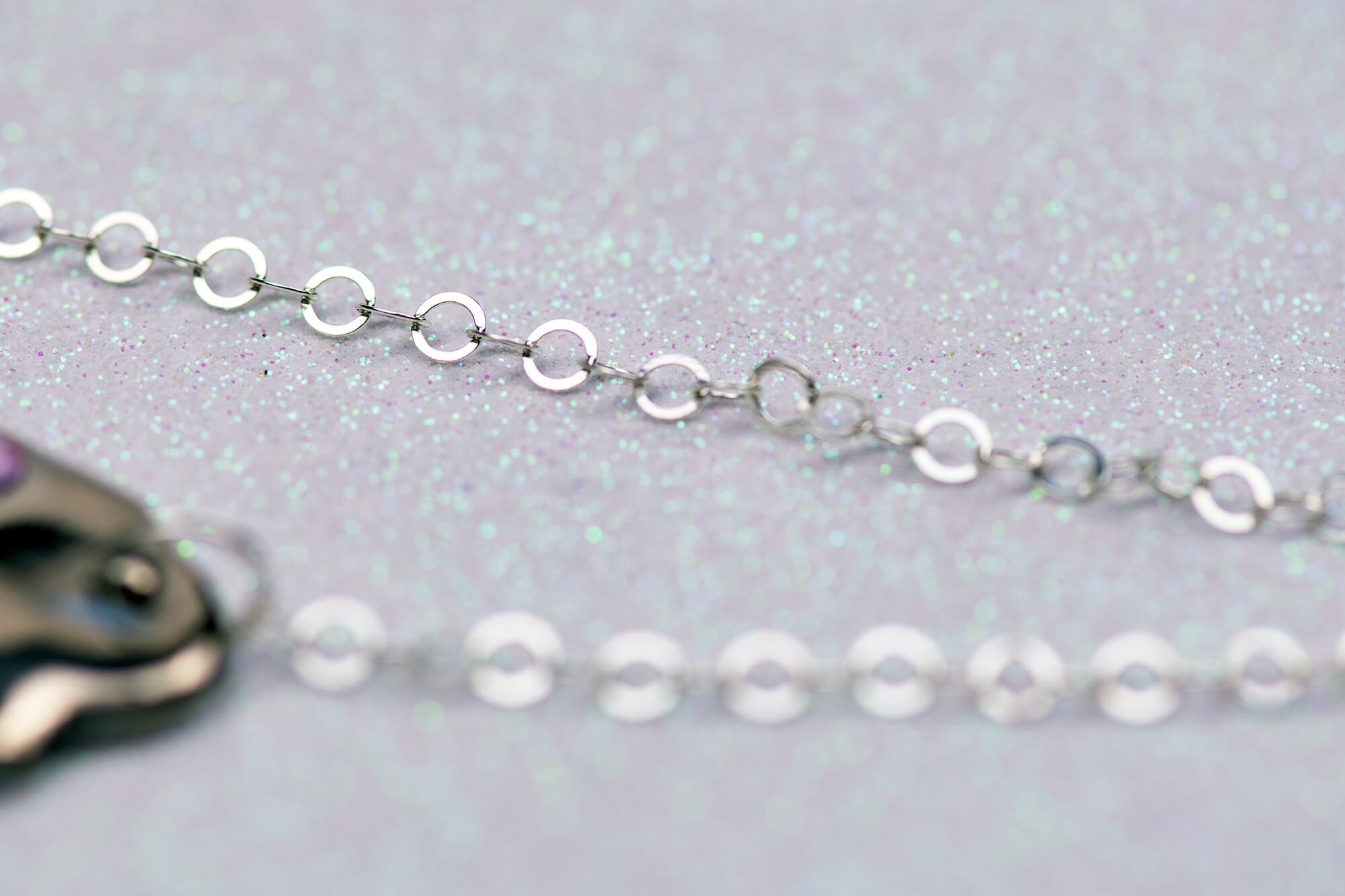 Silver splash necklace