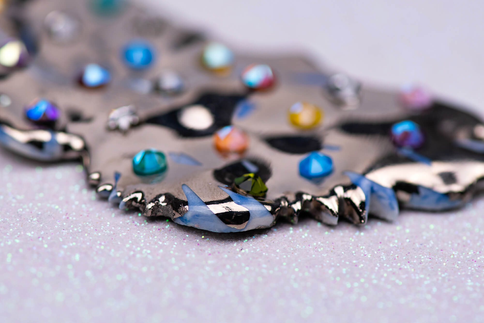 Silver splash necklace