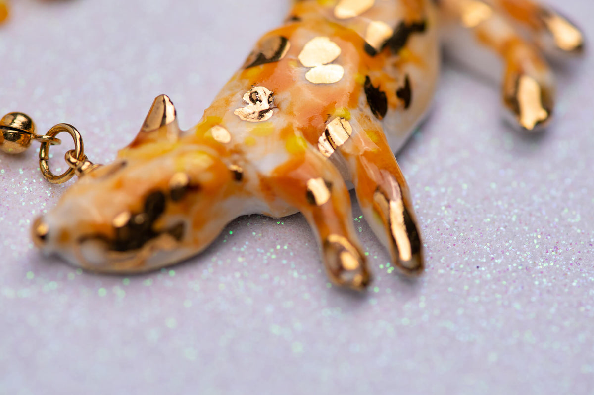 Tiger necklace with pearls