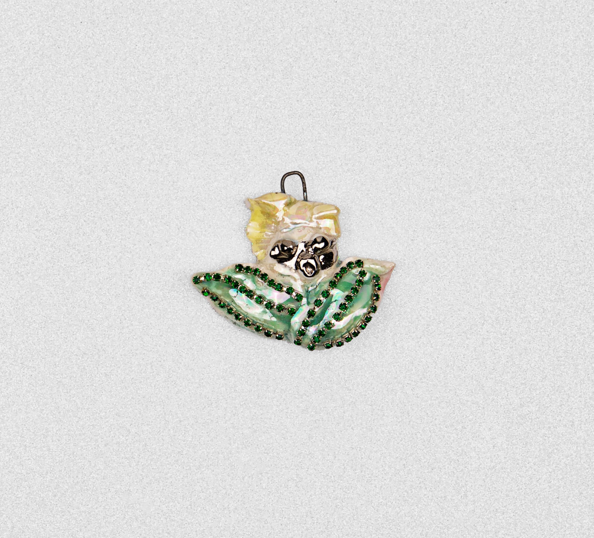 Green crystals mermaid charm
