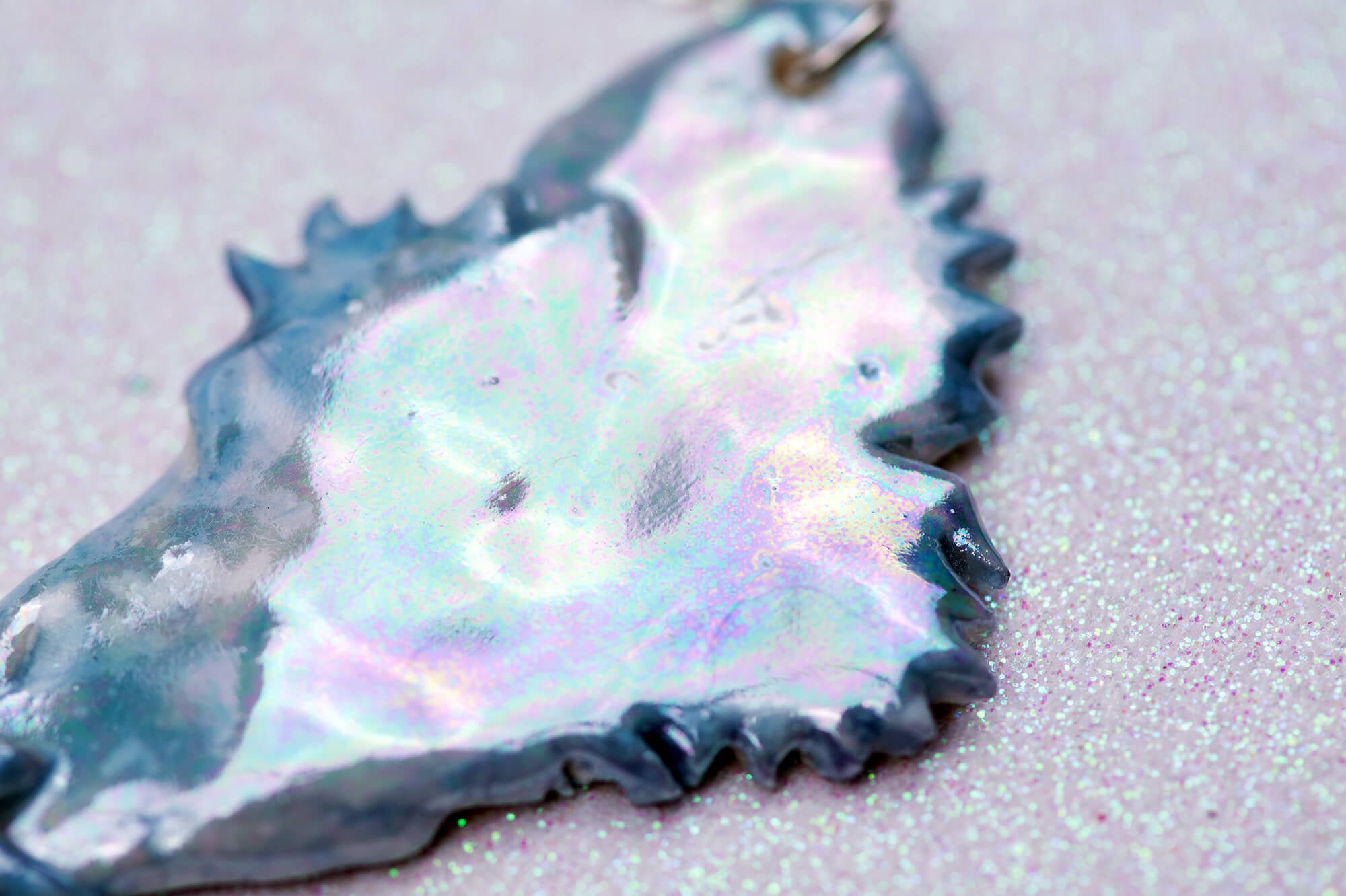 Fun mermaid with water splash necklace